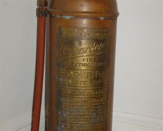 Antique Brass Fire Extinguisher 