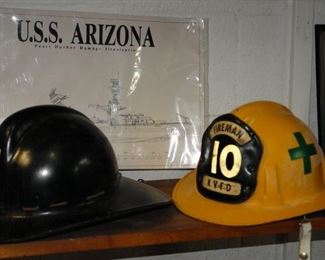 Vintage Fireman Helmets