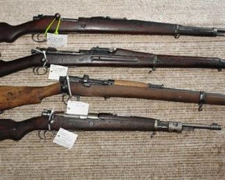 1904 Portuguese Mauser; 1903 Model Springfield; MK1 303 British - US Property; Venezuelan FN Model 24/30 7mm Mauser Carbine