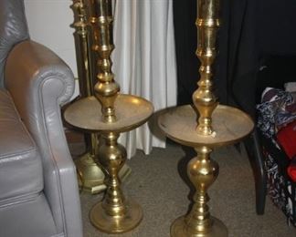 HUGE BRASS CANDLE HOLDERS