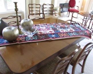 Dining Table with 2 hidden leaves and 8 chairs (love 8 chairs)