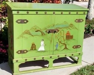 Chinoiserie bar cabinet