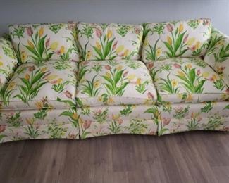 1960s Hollywood Regency Floral Sofa