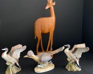 Ducks Unlimited, Lefton China Road Runner Wood Figurine