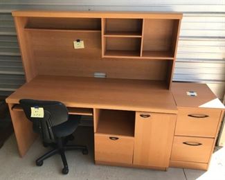 Home Office Computer Desk File Cabinet and Chair