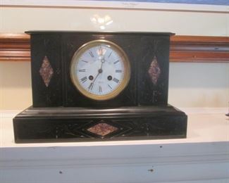 Antique Black Slate Clock