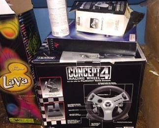 vtg lava lamp racing wheel