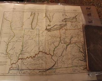 1818 book and map of Illinois:  Morris Birbeck, 3rd edition. Coast of Virginia to the territory of Illinois