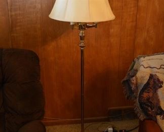 Brass floor lamp