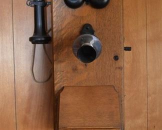Oak wall phone