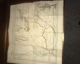 1818 original map - in book.  From Virginia to the Illinois Territory