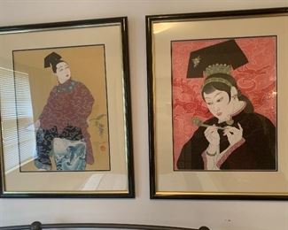 Woodblock prints, 15”.5x37,  19th century, Japanese