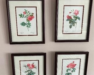 Set of 4 Rose Prints