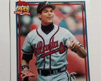 Very Collectable Dave Justice Atlanta Braves Baseball Card    No cards can be handled without neoprene gloves.