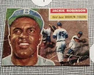 Vintage Rare Jackie Robinsson Brooklyn Dodgers 1956 Topps number 30 Baseball Card.  Individually priced NO Cards May Be    Handled Without Neoprene Gloves.     .  