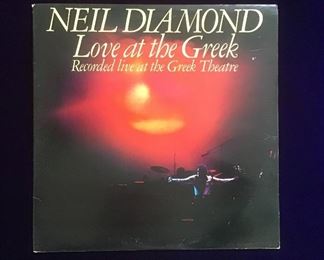 The one and only Neil Diamond 33rpm. LOVE AT THE GREEK vinyl.
