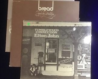 montage rare 33rpm’s from Bread, Mamas and PApas and Elton John.  Vintage rare finds!!
