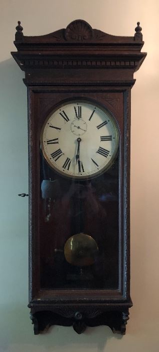 Antique Wall Clock with Original Key