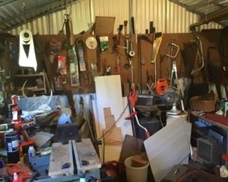shed is full of tools