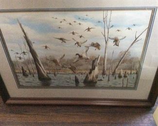 Wildlife Ducks Flying, by Famous Artist Maynard Reece 1920-2020