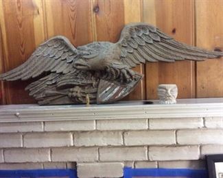 Vintage American Eagle WALL HANGING Crest Metal