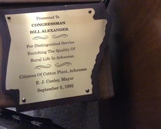 Congressman Bill Alexander Award Plaques 