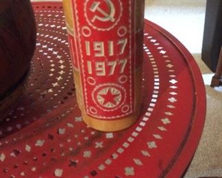Soviet Union Red October Victory 60th Anniversary Commemorate Wood Cup 
