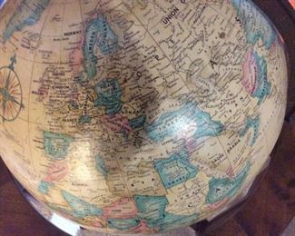 Vintage 16" Replogle World Globe and Stand