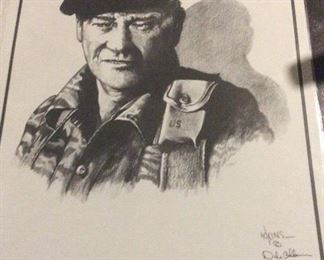 John Wayne 11X14, Artist Dale Adkins Collection