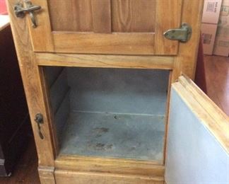 Vintage Unique Ice Box in the front,  Hidden Safe in the back! 