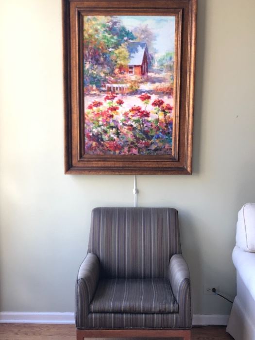 Beautiful oil on canvas , custom contemporary occasions chair 