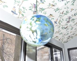 $70 -- hanging glass ball