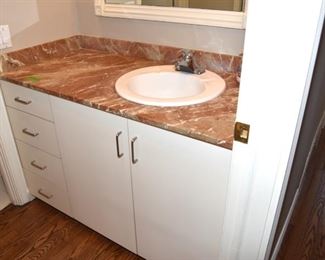 $125 vanity, counter, sink, faucet