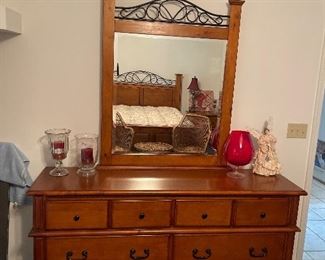 •Iron Scroll Dresser + Mirror 
- Guest House 