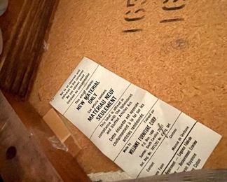 Detail pic, Underside dining chair 
Williams Furniture
Sumter, South Carolina 
Made in USA