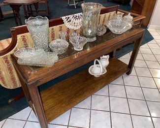 Console table with Glass top insert- Pool House 