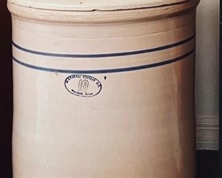 Marshall Texas 10 Gallon Pottery Crock 
- Pool House 
