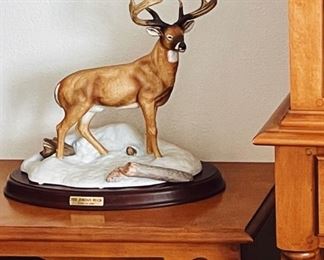**sold**

Porcelain Sculpture"The Jordon Buck" by Ron Van Gilder, Danbury Mint 
- Pool House 