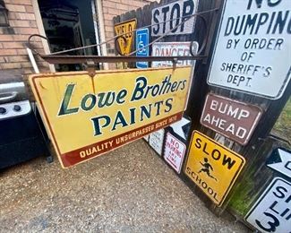 1950 paint sign with Hanging bracket