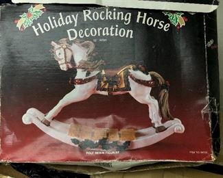 Holiday Rocking Horse Christmas Decoration