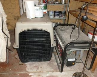 large dog crate & generator