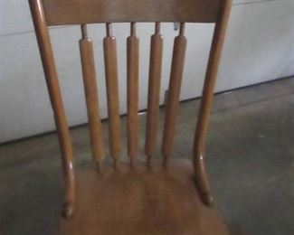 Vintage wood desk / kitchen chair