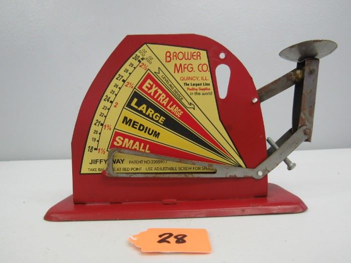 Brower Mfg. Co. egg scale