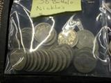30 buffalo nickels in this lot