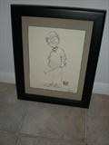 $50.00 medium sketch framed KIRK