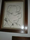 Tom Batik $100.00 large sketch framed