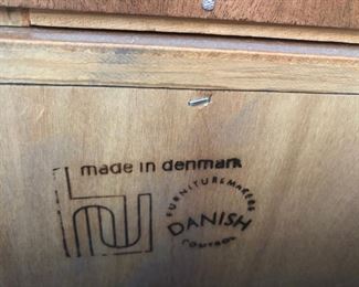 HU Poul Hundevad teak Danish Mid-Century hutch