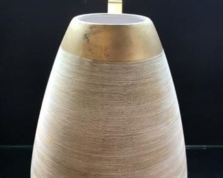 Gold Band Pottery Vase