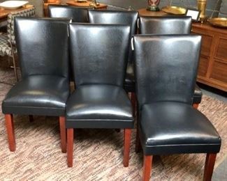 Faux Leather Dining room Chairs in Good Condition 