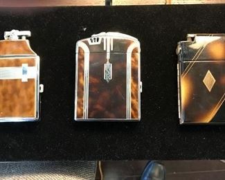 Vintage Lighters and Cigarette Case 